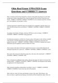 Ohio Real Estate UPDATED Exam  Questions and CORRECT Answers