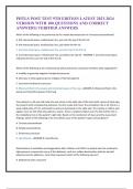 PHTLS POST TEST 9TH EDITION LATEST 2023-2024  VERSION WITH 100 QUESTIONS AND CORRECT  ANSWERS&vert; VERIFIED ANSWERS