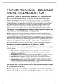 RSK4805 ASSIGNMENT 3 &lbrack;DETAILED ANSWERS&rsqb; SEMESTER 2 2024