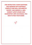 FIRE INSTRUCTOR 2 EXAM QUESTIONS AND ANSWERS WITH RATIONALE   COMPLETE AND WELL EXPLAINED BY EXPERTS  AND GRADED A&plus; 100&percnt; CORRECT LATEST UPDATE 2024 GUARANTEED 100&percnt; SUCCESS&lbrack;ALL YOU NEED TO PASS YOUR EXAMS