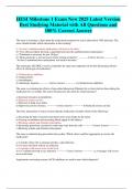 HESI Milestone 1 Exam New 2025 Latest Version  Best Studying Material with All Questions and  100&percnt; Correct Answer
