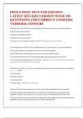 PHTLS POST TEST 9TH EDITION  LATEST 2023-2024 VERSION WITH 150  QUESTIONS AND CORRECT ANSWERS&vert;  VERIFIED ANSWERS