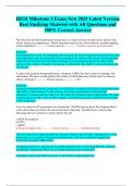HESI Milestone 3 Exam New 2025 Latest Version  Best Studying Material with All Questions and  100&percnt; Correct Answer