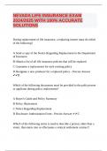 NEVADA LIFE INSURANCE EXAM 2024&sol;2025 WITH 100&percnt; ACCURATE SOLUTIONS