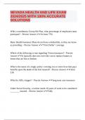 NEVADA HEALTH AND LIFE EXAM 2024&sol;2025 WITH 100&percnt; ACCURATE SOLUTIONS