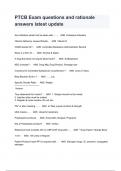 PTCB Exam questions and rationale answers latest update