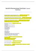 Nur2474 Pharmacology Final Exam CorrectRasmussen