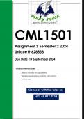 CML1501 Assignment 1 &lpar;QUALITY ANSWERS&rpar; Semester 2 2024