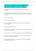 Systems Engineering Management questions with correct  answers&period;
