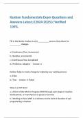 Kanban Fundamentals Exam Questions and Answers Latest&semi;&sol;&lpar;2024-2025&rpar;&sol;&semi;Verified 100&percnt;&period;