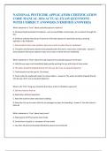 NATIONAL PESTICIDE APPLICATOR CERTIFICATION  CORE MANUAL 2024 ACTUAL EXAM QUESTIONS  WITH CORRECT ANSWERS &lpar;VERIFIED ANSWERS&rpar;