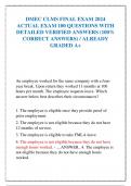 DMEC CLMS FINAL EXAM 2024  ACTUAL EXAM 100 QUESTIONS WITH  DETAILED VERIFIED ANSWERS &lpar;100&percnt;  CORRECT ANSWERS&rpar; &sol; ALREADY  GRADED A&plus;
