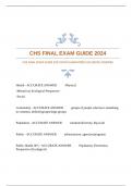 CHS FINAL EXAM GUIDE 2024 WITH GUARANTEED ACCURATE ANSWERS 