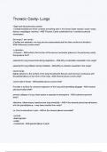 Thoracic Cavity- Lungs Questions & 100&percnt; Verified Correct Answers with complete solutions &lpar;Latest update 2024 2025