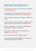 SERVSAFE ALCOHOL EXAM &vert;COMPLETE QUESTIONS AND  CORRECT ANSWERS &lpar;VERIFIED ANSWERS&rpar; A RATED&period;