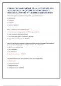 CPHON CHEMO RENEWAL EXAM LATEST 2023-2024  ACTUAL EXAM 100 QUESTIONS AND CORRECT  DETAILED ANSWERS WITH RATIONALES&vert;AGRADE