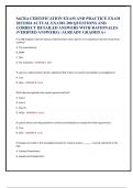 SoCRA CERTIFICATION EXAM AND PRACTICE EXAM   ACTUAL EXAMS 200 QUESTIONS AND  CORRECT DETAILED ANSWERS WITH RATIONALES  &lpar;VERIFIED ANSWERS&rpar; &vert; ALREADY GRADED A&plus;
