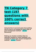 TN Category 7 test &lpar;197 questions with 100- correct answers&rpar;