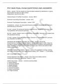 PSY 6645 FINAL EXAM QUESTIONS AND ANSWERS