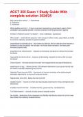 ACCT 355 Exam 1 Study Guide With complete solution 2024&sol;25