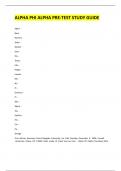 ALPHA PHI ALPHA PRE-TEST STUDY GUIDE