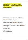 Ati Pediatrics Proctored Exam  Questions And Correct Answers  Latest Update