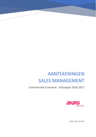 Samenvatting Sales Management (Propedeusefase Commerciële Economie)