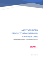 Samenvatting Productontwikkeling & waardecreatie (Propedeusefase Commerciële Economie)
