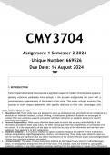CMY3704 Assignment 1 &lpar;ANSWERS&rpar; Semester 2 2024 - DISTINCTION GUARANTEED