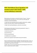 PSYC 450 Midterm Exam Questions and Answers&sol;Latest &lpar;2024-2025&rpar;&sol; 100&percnt; Correct&semi;Athabasca University