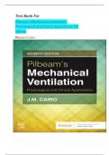 Test Bank For Pilbeam's Mechanical Ventilation&colon; Physiological And Clinical Applications &lpar;7th Edition  2024&rpar; by James M&period; Cairo&vert;&vert;LATEST UPDATE