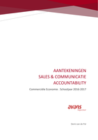 Samenvatting Sales & Communicatie Accountability (Propedeusefase Commerciële Economie)