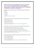 PHTLS POST TEST 9TH EDITION LATEST 2023-2024  ACTUAL EXAM 100 QUESTIONS AND CORRECT  DETAILED ANSWERS WITH RATIONALES &lpar;VERIFIED  ANSWERS&rpar; &vert; ALREADY GRADED A&plus; The displacement of tissue away from the path of a projectile&comma; both temporarily and permanently&comma; 