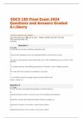 SOCS 185 Final Exam 2024 Questions and Answers Graded A&plus;&semi;Devry