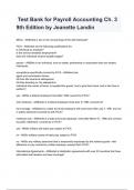  Test Bank for Payroll Accounting Ch&period; 3 9th Edition by Jeanette Landin
