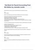 Test Bank for Payroll Accounting Final 9th Edition by Jeanette Landin