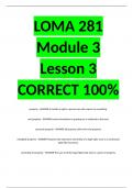 LOMA 281 Module 3 Lesson 3 CORRECT 100&percnt;