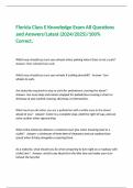 Florida Class E Knowledge Exam All Questions and Answers&sol;Latest &lpar;2024&sol;2025&rpar;&sol;100&percnt; Correct&period;