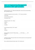 Intro to Engineering Management questions with right answers&period;