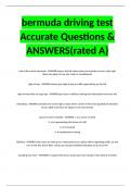 bermuda driving test Accurate Questions & ANSWERS&lpar;rated A&rpar;