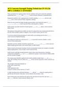 ACI Concrete Strength Testing Technician CP-19 &lpar;14&rpar; 100&percnt; CORRECT ANSWERS