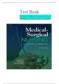 COMPLETE TEST BANK- MEDICAL -SURGICAL NURSING  CRITICAL THINKING IN PATIENT CARE&comma;5 TH ED by Priscilla LeMONE&vert;&vert; FULLY COVERED