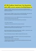 ATI RN Predictor Study Exam Test Questions with 100&percnt; correct answers&vert;Verified&vert;Rated A&plus;