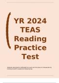 YR 2024 TEAS Reading Practice Test