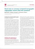 Good news on coronary computed tomographic angiography&colon; answers that have questions&excl;