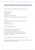 Aetna Individual Prescription Drug Plans  questions and Answers Latest Update Fully Solved 100&percnt;