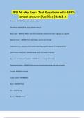 HESI A2 a&p Exam Test Questions with 100&percnt; correct answers&vert;Verified&vert;Rated A&plus;