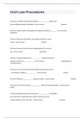 Civil Law Procedures Certification Review Exam Questions And Answers Verified Solutions&period;