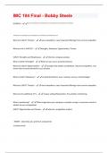IMC 104 Final - Bobby Steele Questions And Answers With 100&percnt; Correct Answers