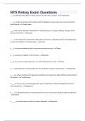 NYS Notary Exam Questions and Answers